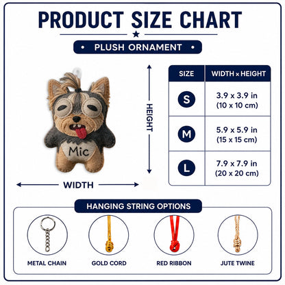 Cute & Fun Monster Pet Ornament - Personalized Dog Plush Ornament