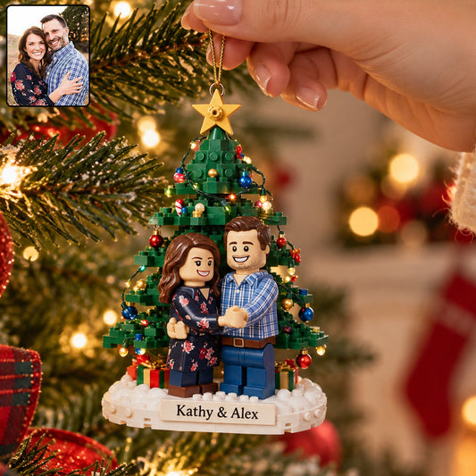 Christmas Couple - Personalized Couple Premium 3D Ornament
