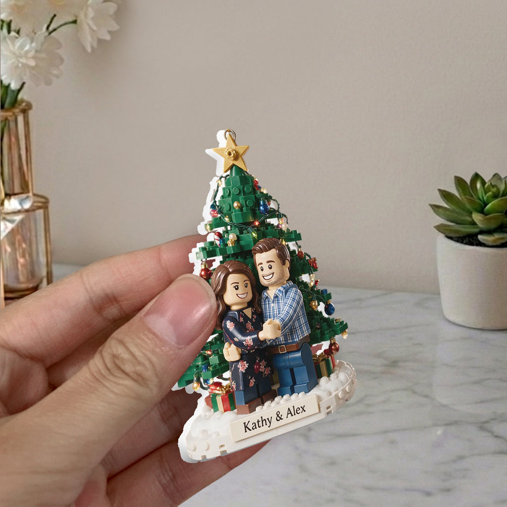 Christmas Couple - Personalized Couple Premium 3D Ornament