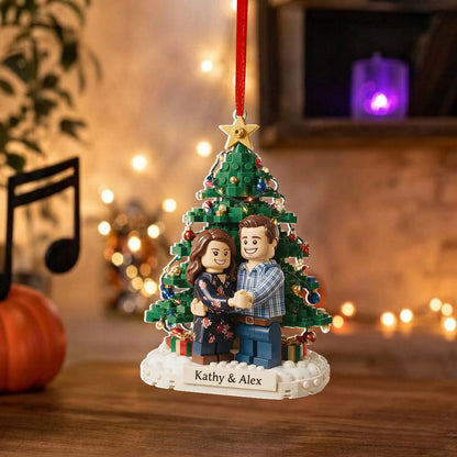 Christmas Couple - Personalized Couple Premium 3D Ornament