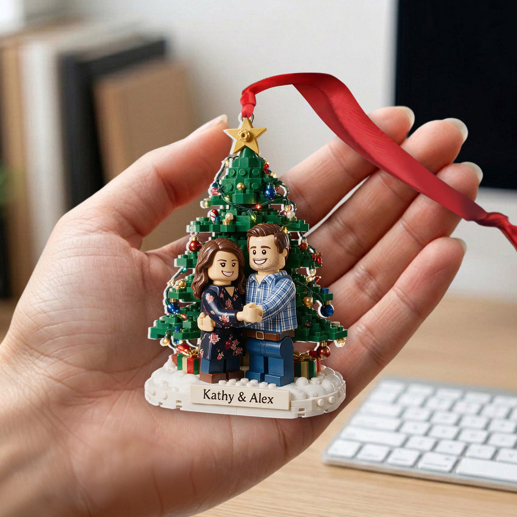 Christmas Couple - Personalized Couple Premium 3D Ornament
