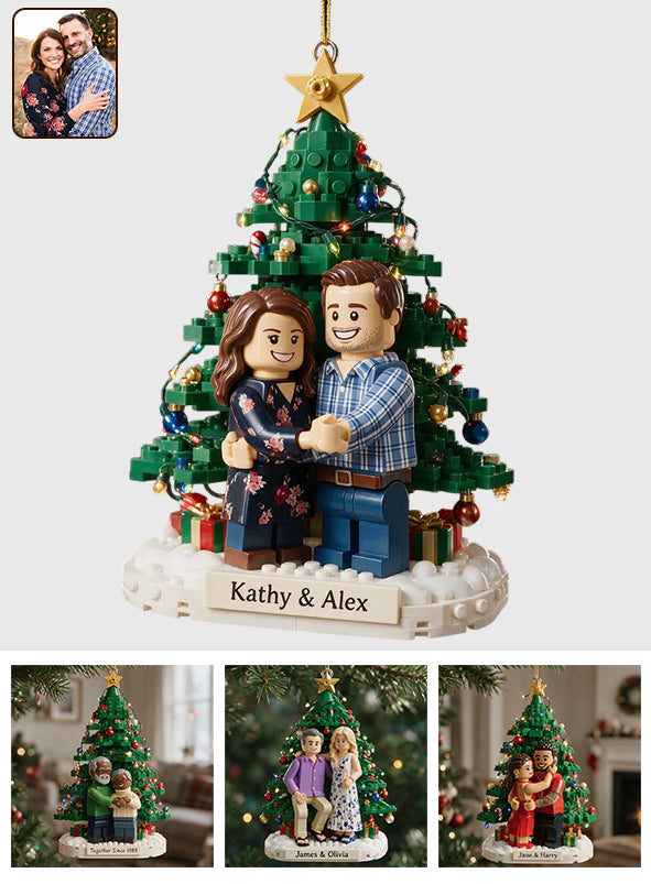 Christmas Couple - Personalized Couple Premium 3D Ornament