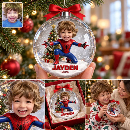 Spider Friends - Personalized Spider Acrylic Ball Ornament