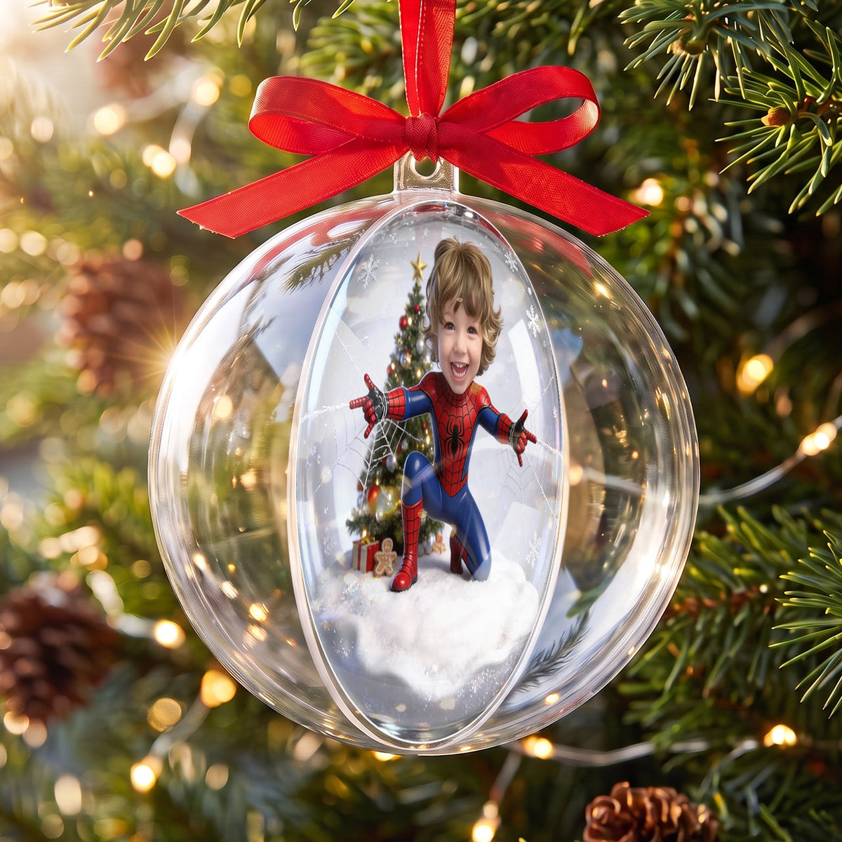 Spider Friends - Personalized Spider Acrylic Ball Ornament