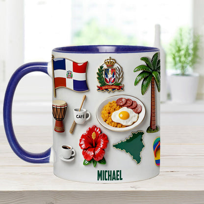 Proud To Be Dominicana - Personalized Expats Accent Mug & Coaster