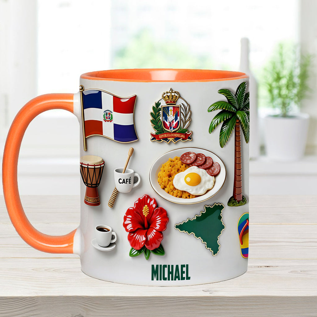 Proud To Be Dominicana - Personalized Expats Accent Mug & Coaster