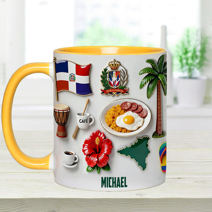 Proud To Be Dominicana - Personalized Expats Accent Mug & Coaster