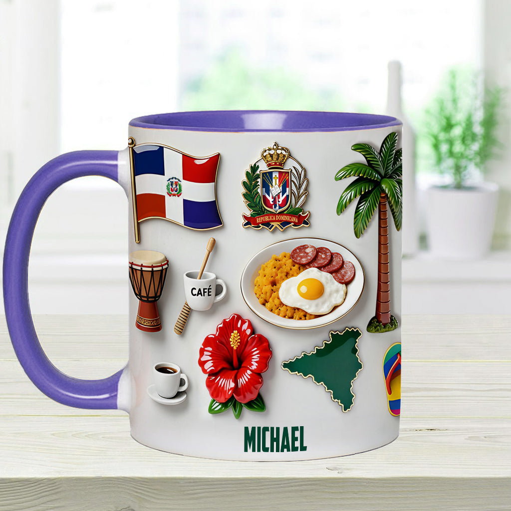 Proud To Be Dominicana - Personalized Expats Accent Mug & Coaster
