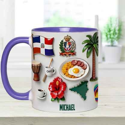 Proud To Be Dominicana - Personalized Expats Accent Mug & Coaster