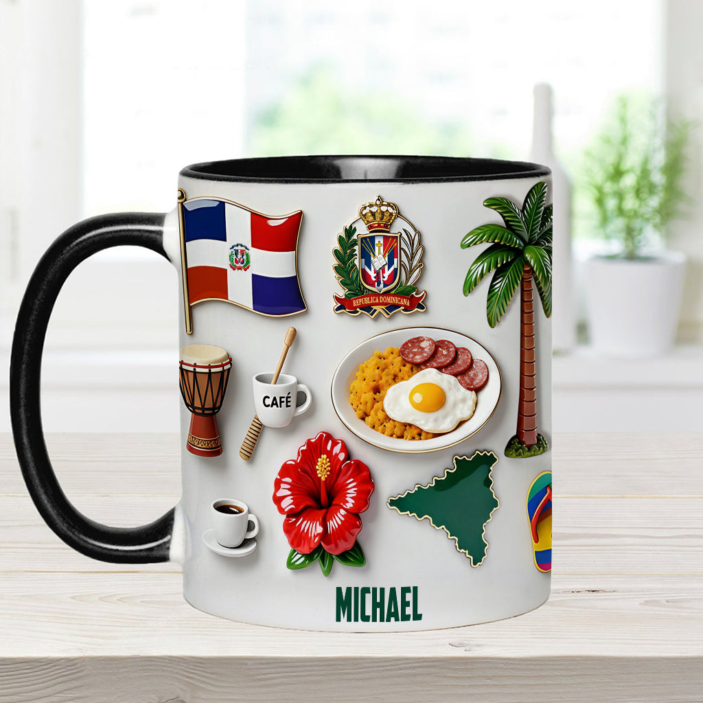 Proud To Be Dominicana - Personalized Expats Accent Mug & Coaster