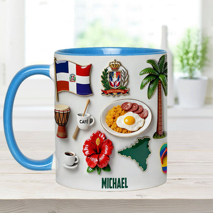 Proud To Be Dominicana - Personalized Expats Accent Mug & Coaster