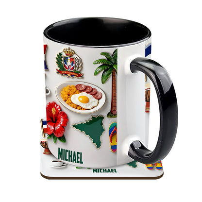 Proud To Be Dominicana - Personalized Expats Accent Mug & Coaster