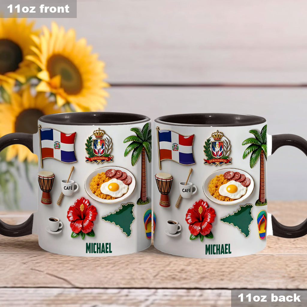 Proud To Be Dominicana - Personalized Expats Accent Mug & Coaster