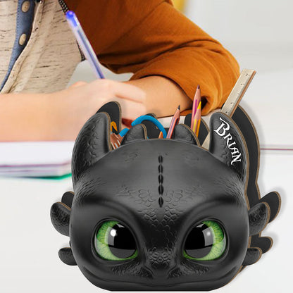 Amazing Dragon - Personalized Wooden Pen Holder