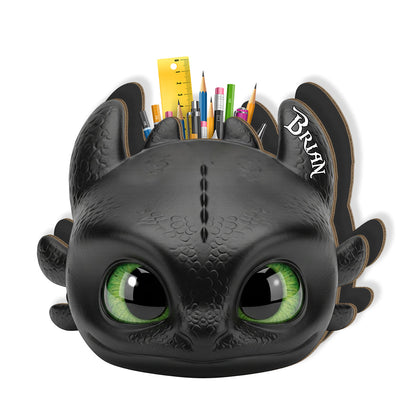 Amazing Dragon - Personalized Wooden Pen Holder