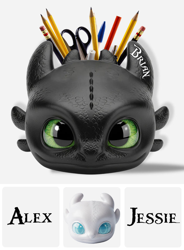 Amazing Dragon - Personalized Wooden Pen Holder