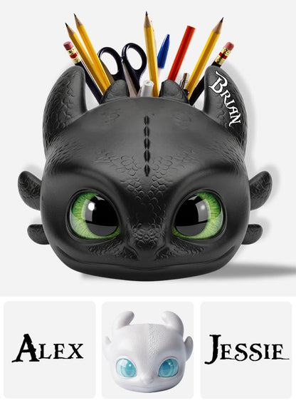 Amazing Dragon - Personalized Wooden Pen Holder