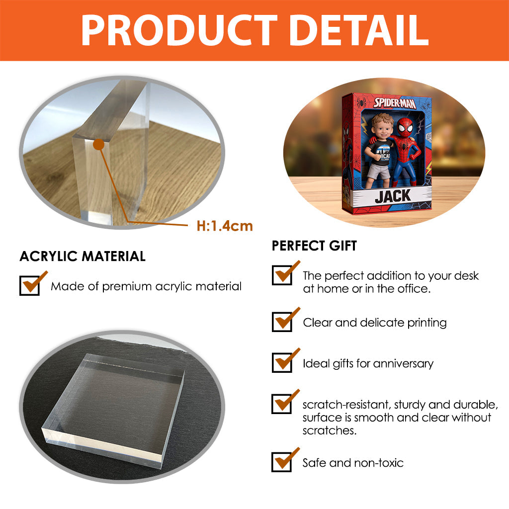 Spider Friend - Personalized Spider Custom Shaped Acrylic Plaque