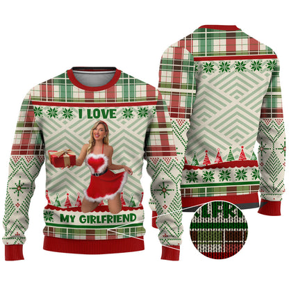 I Love My Girlfriend - Personalized Couple Ugly Sweater