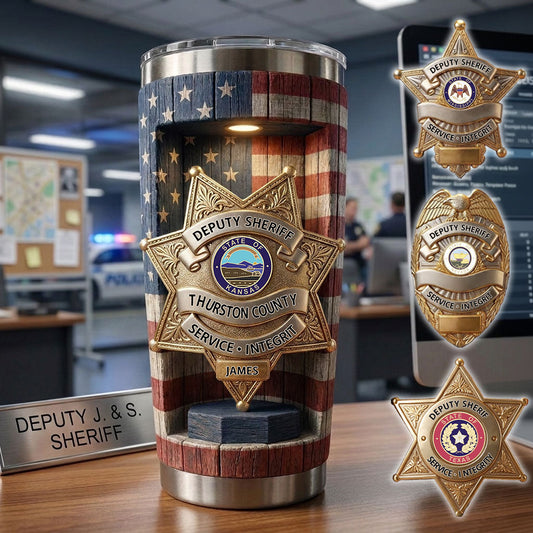 To Serve And Protect - Personalized Police Officer Tumbler
