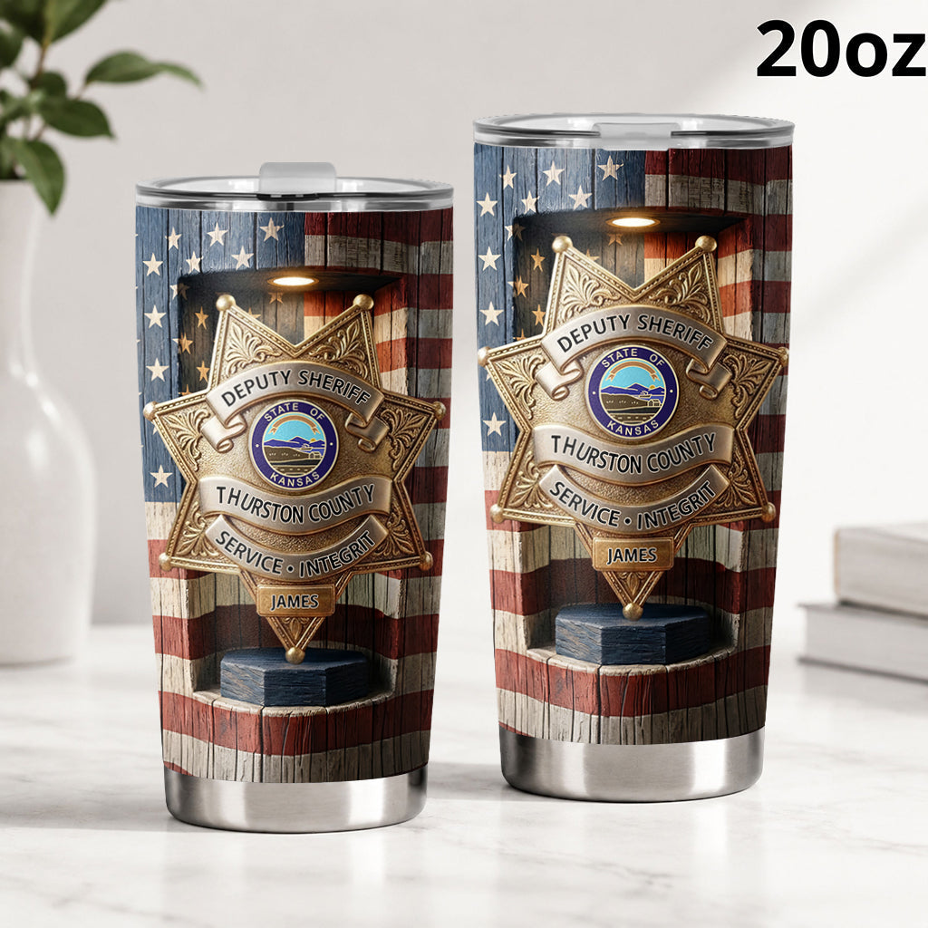 To Serve And Protect - Personalized Police Officer Tumbler