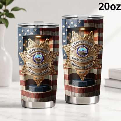 To Serve And Protect - Personalized Police Officer Tumbler