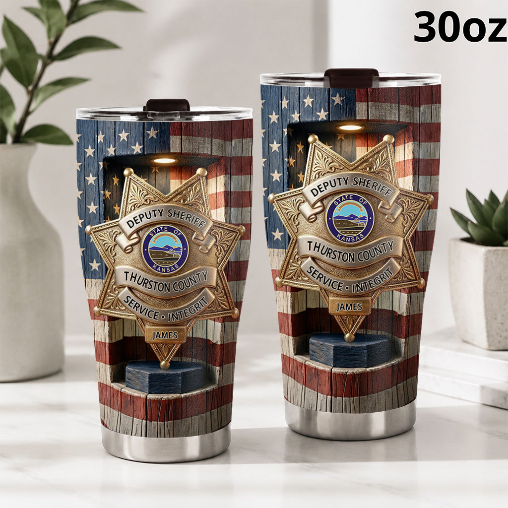 To Serve And Protect - Personalized Police Officer Tumbler
