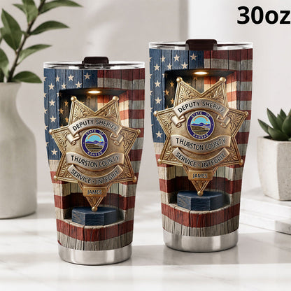 To Serve And Protect - Personalized Police Officer Tumbler