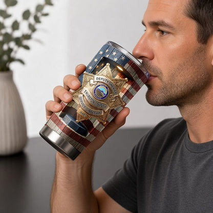 To Serve And Protect - Personalized Police Officer Tumbler