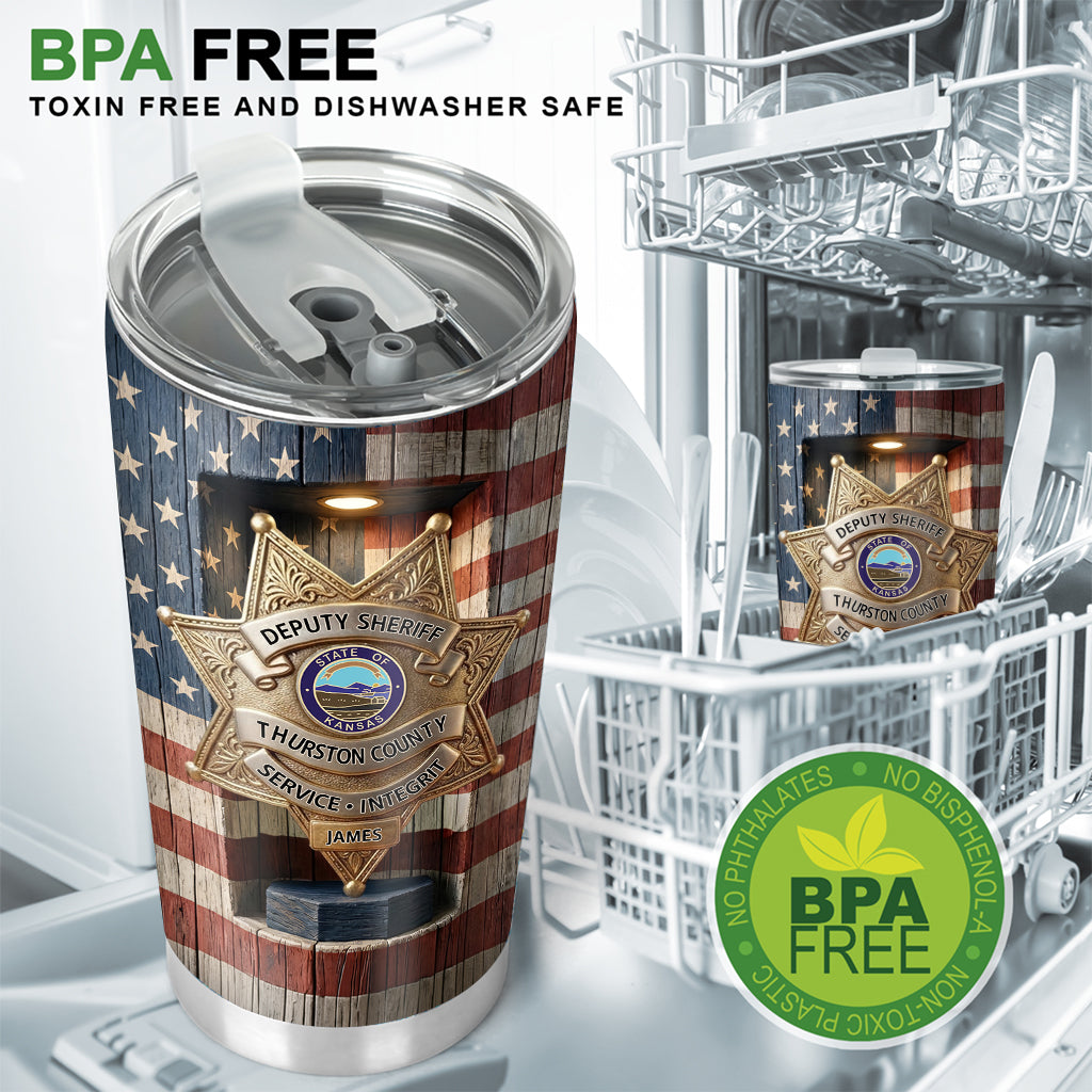 To Serve And Protect - Personalized Police Officer Tumbler