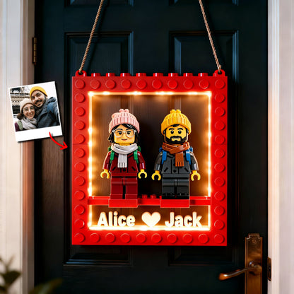 Brick Couple - Personalized Couple LED Light Acrylic Sign