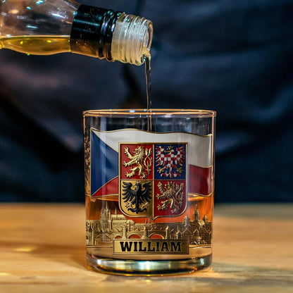 Proud Czech Republic - Personalized Expats Whiskey Decanter Set