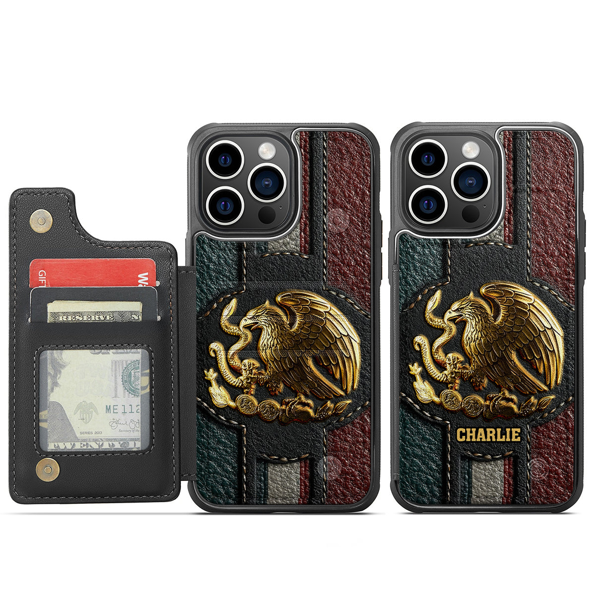 Mexico Pride - Personalized Expats Fully Printed Wallet Phone Case