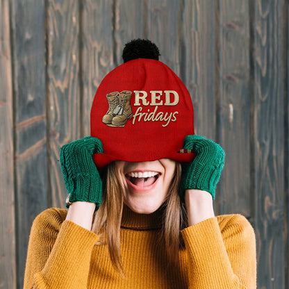 Red Fridays - Personalized Veteran Beanie Hat