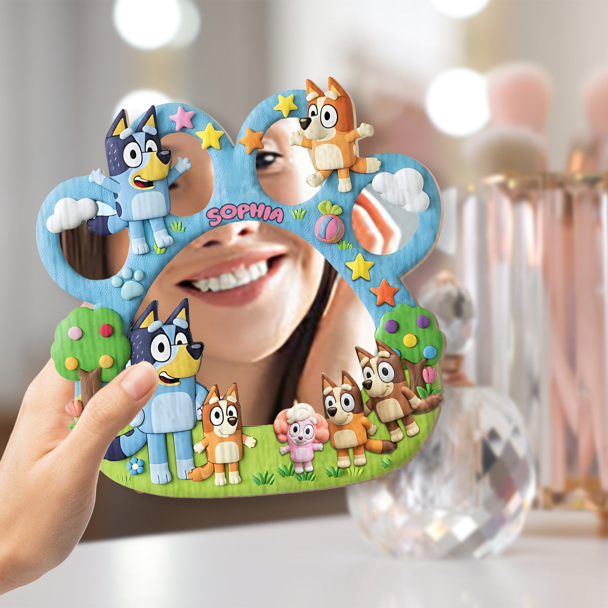 Rad Dog - Personalized Blue Dog Wall Hanging Mirror