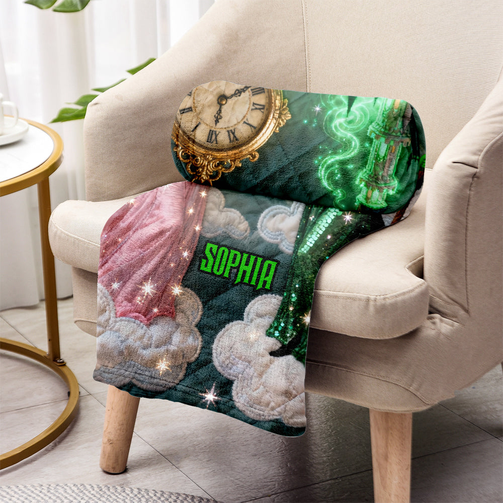Changed For Good - Personalized Green and Pink Blanket