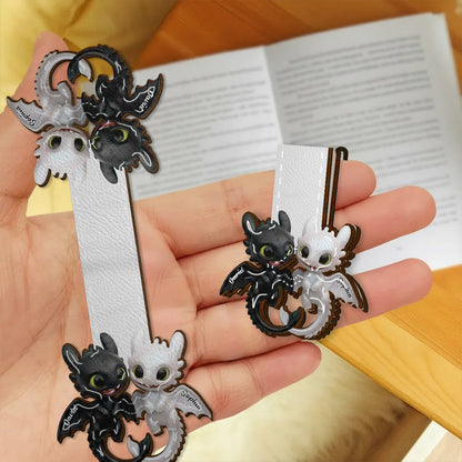 Fantasy Dragons - Personalized Shaped Magnetic Bookmark