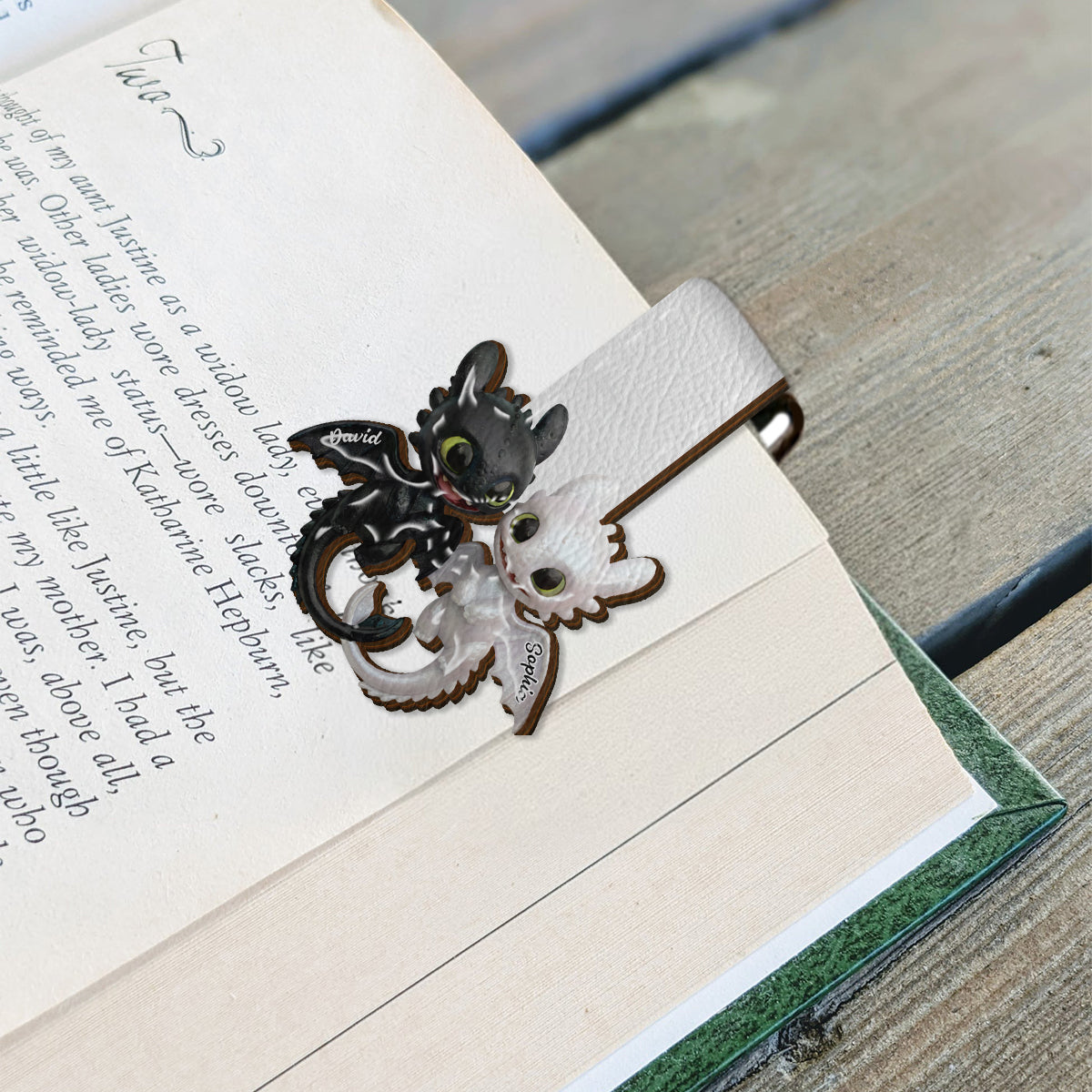 Fantasy Dragons - Personalized Shaped Magnetic Bookmark