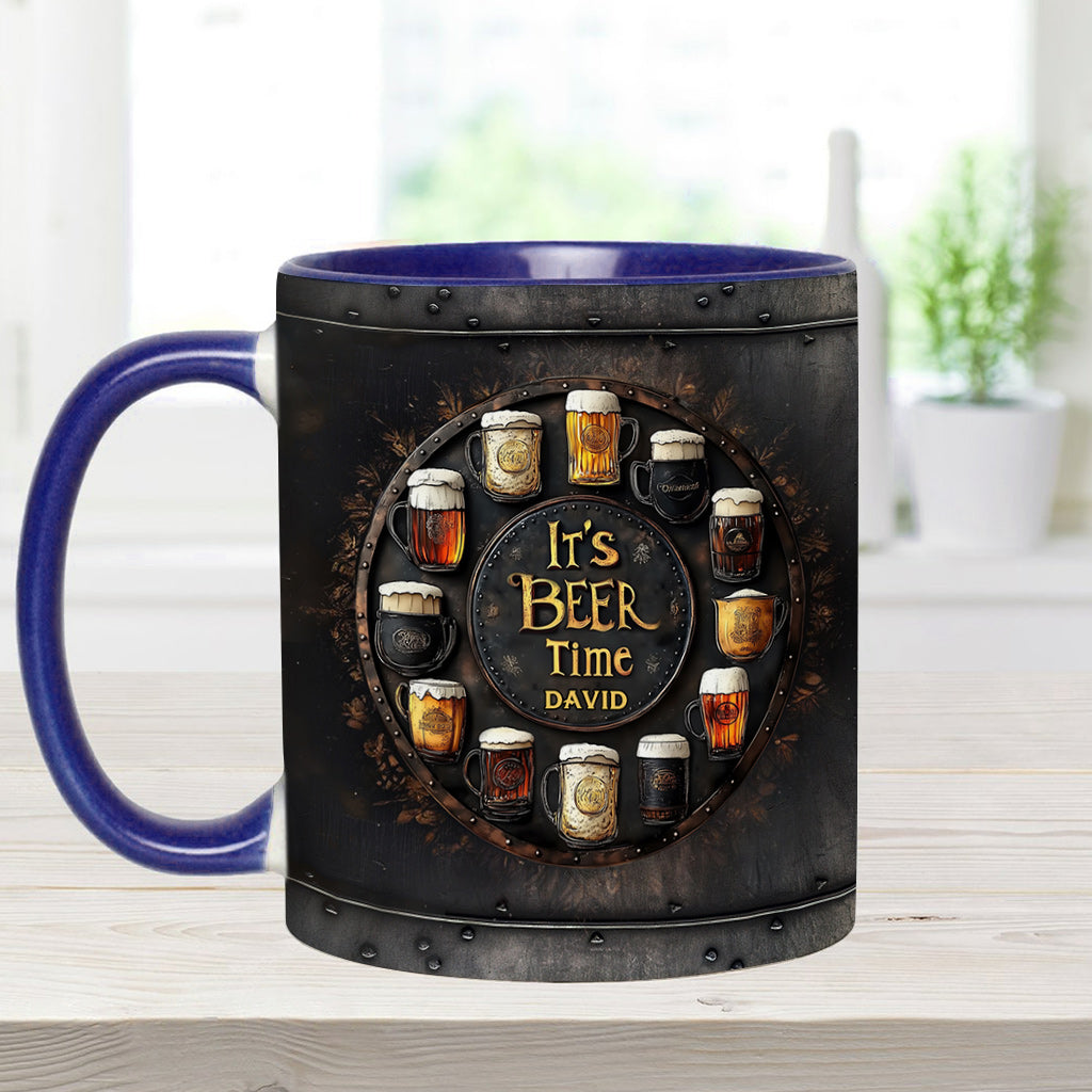 It's Beer Time - Personalized Beer Accent Mug
