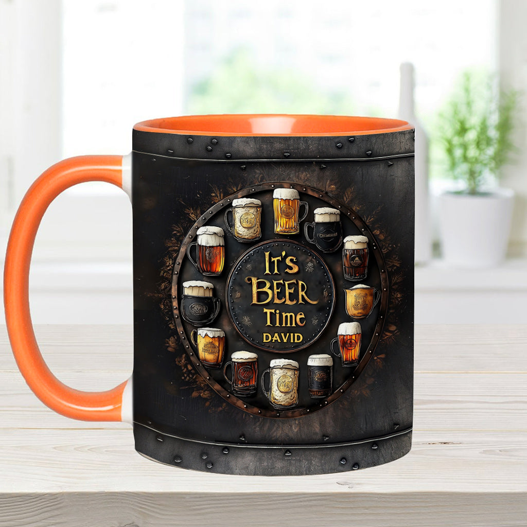 It's Beer Time - Personalized Beer Accent Mug