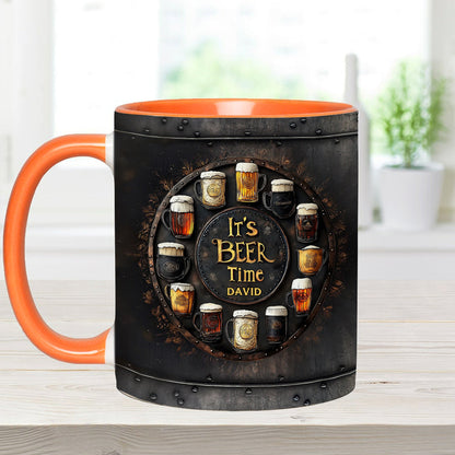 It's Beer Time - Personalized Beer Accent Mug