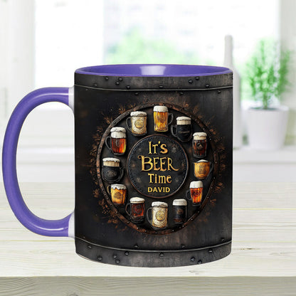 It's Beer Time - Personalized Beer Accent Mug