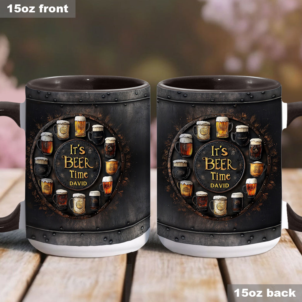 It's Beer Time - Personalized Beer Accent Mug