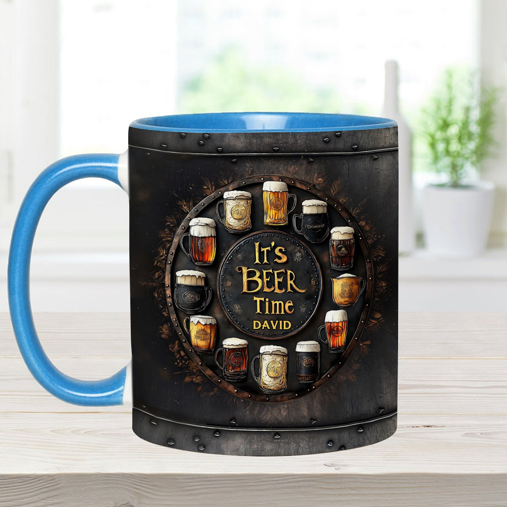 It's Beer Time - Personalized Beer Accent Mug