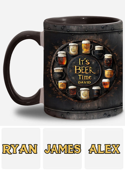It's Beer Time - Personalized Beer Accent Mug
