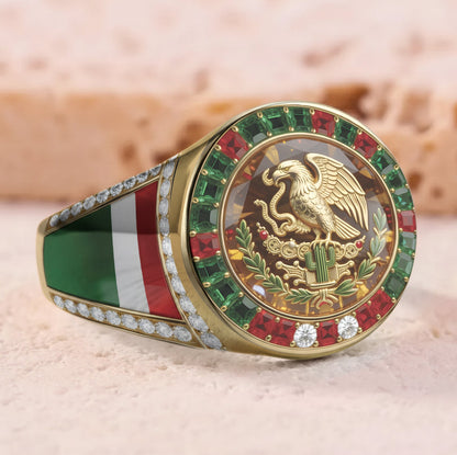 Proud Mexican - Personalized Expats Signet Ring