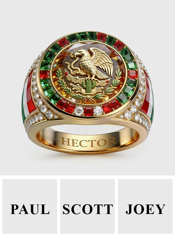 Proud Mexican - Personalized Expats Signet Ring