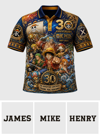 Nakama 30th Anniversary - Personalized One Piece Polo Shirt