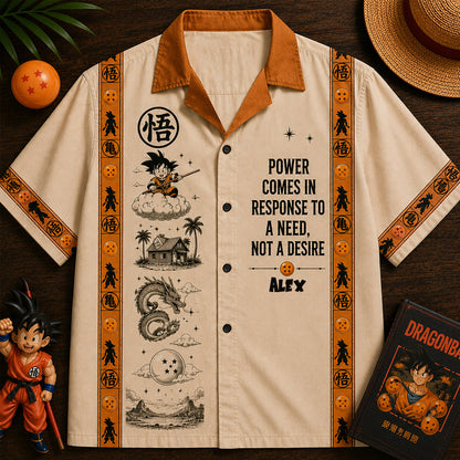 Power Comes In Response To A Need, Not A Desire - Personalized Seven Balls Hawaiian Shirt