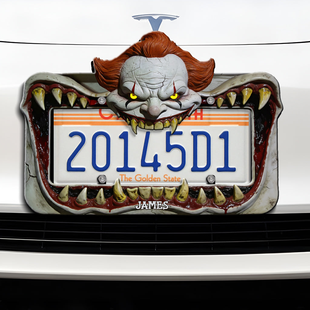 Clown Monster - Personalized Horror Character License Plate Frames
